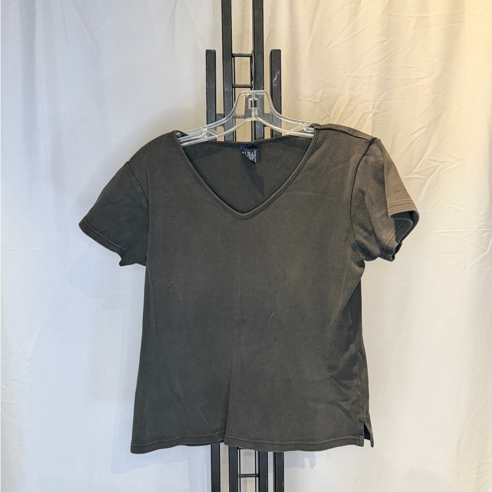 GAP Charcoal V-Neck Short Sleeve Tee